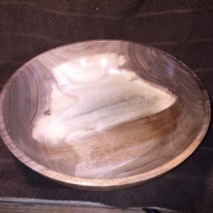 This bowl is shallow, only about three inches tall.